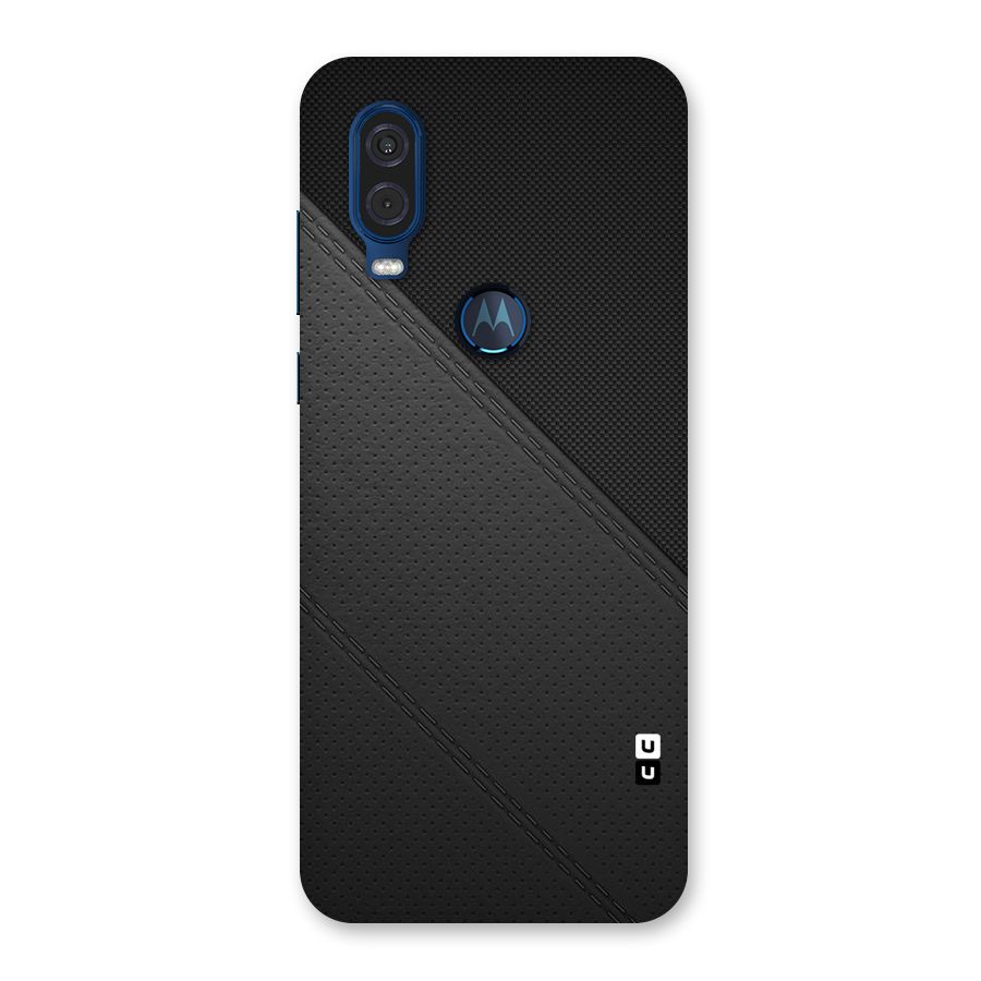 Black Polka Stripe Back Case for Motorola One Vision