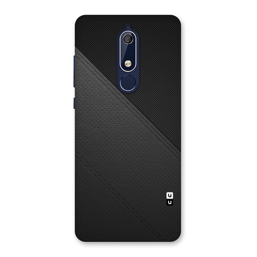 Black Polka Stripe Back Case for Nokia 5.1