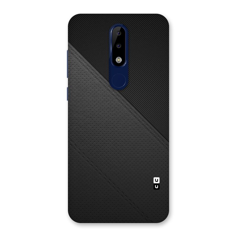 Black Polka Stripe Back Case for Nokia 5.1 Plus