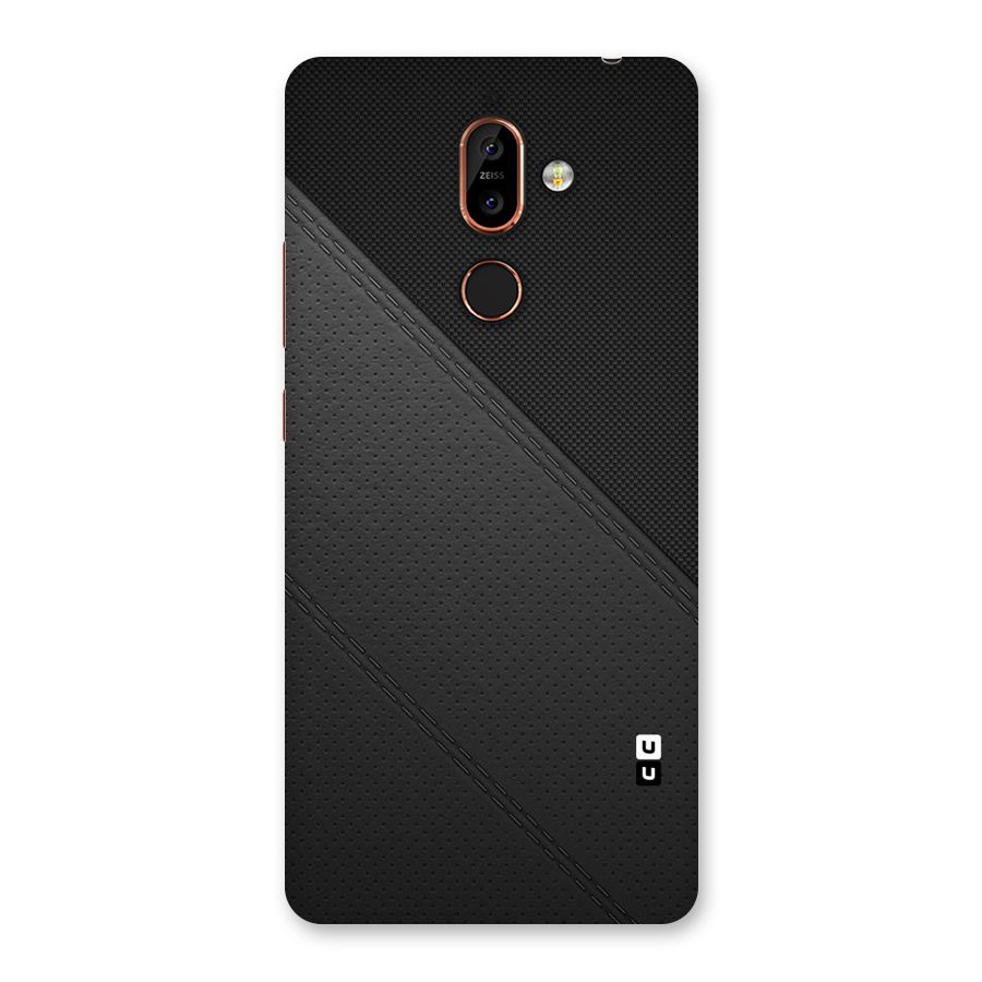 Black Polka Stripe Back Case for Nokia 7 Plus
