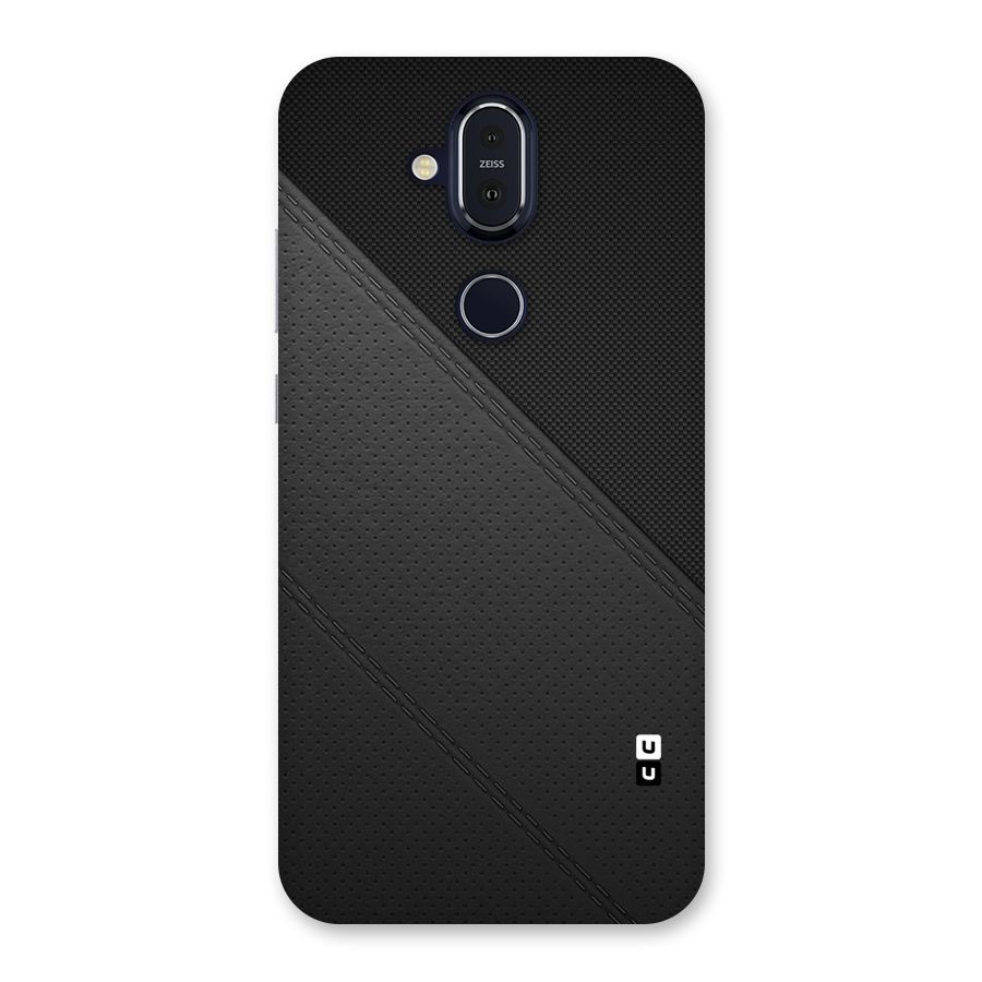 Black Polka Stripe Back Case for Nokia 8.1