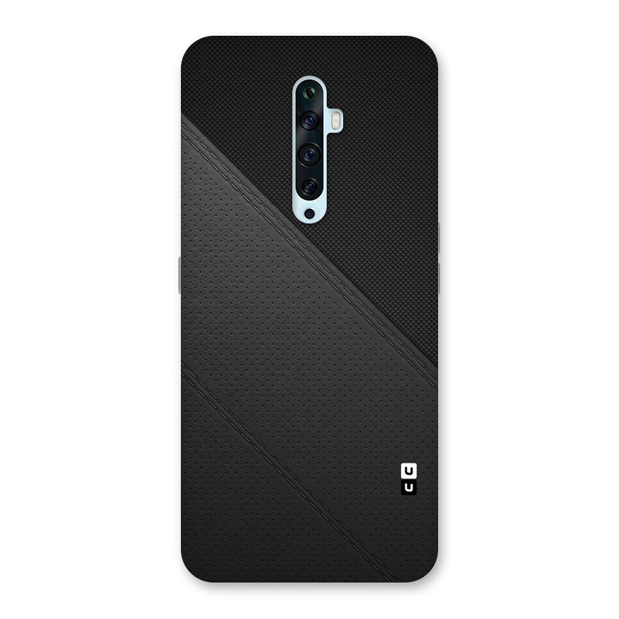 Black Polka Stripe Back Case for Oppo Reno2 F