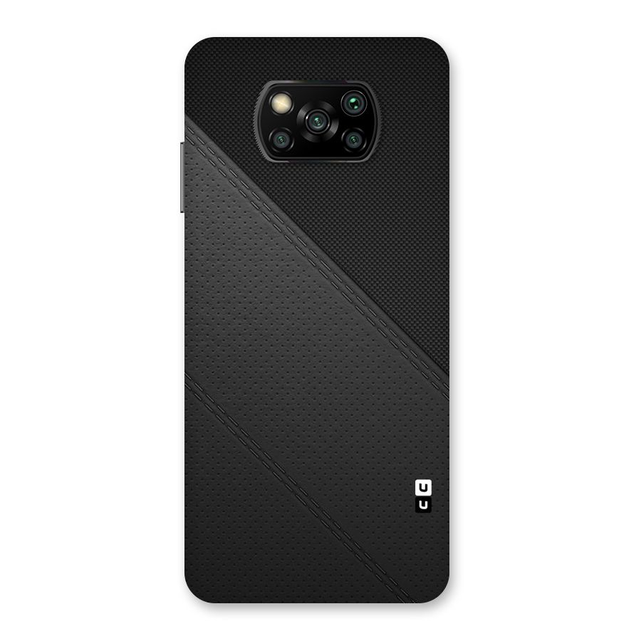 Black Polka Stripe Back Case for Poco X3