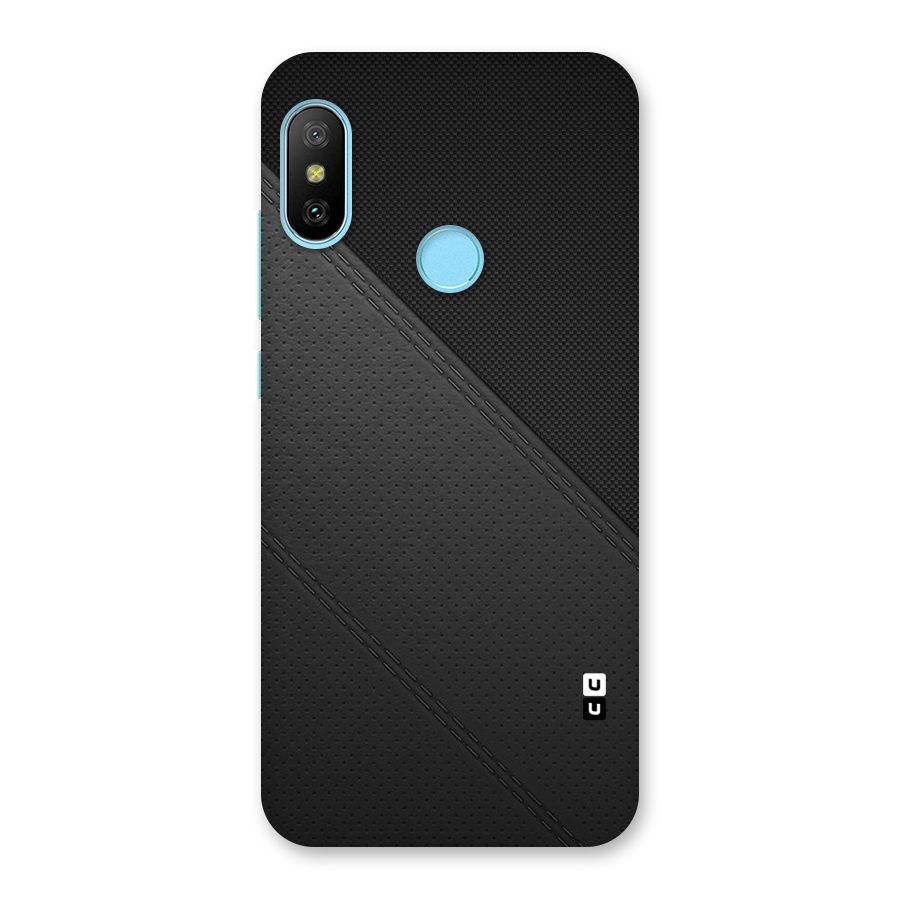Black Polka Stripe Back Case for Redmi 6 Pro
