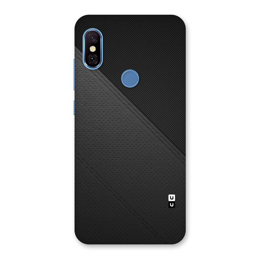 Black Polka Stripe Back Case for Redmi Note 6 Pro