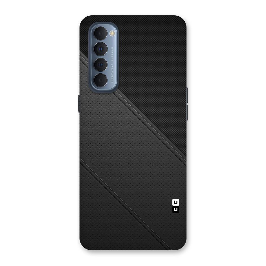 Black Polka Stripe Back Case for Reno4 Pro