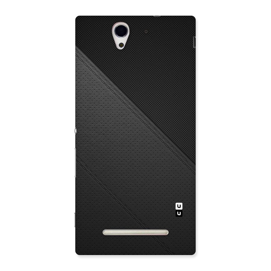 Black Polka Stripe Back Case for Sony Xperia C3
