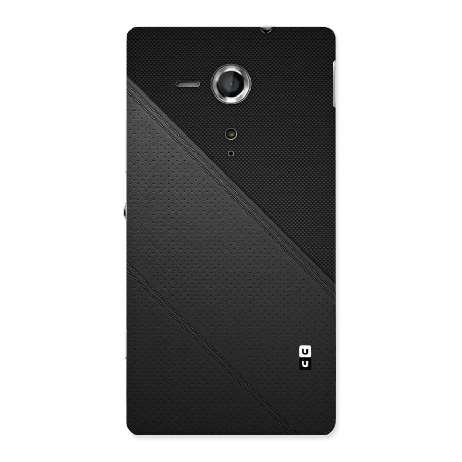 Black Polka Stripe Back Case for Sony Xperia SP