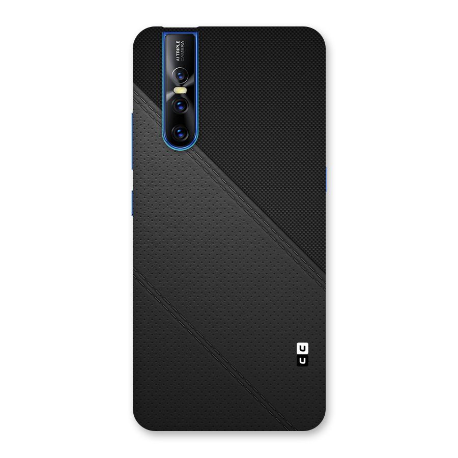 Black Polka Stripe Back Case for Vivo V15 Pro