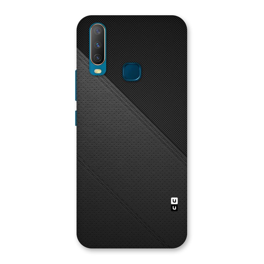 Black Polka Stripe Back Case for Vivo Y15