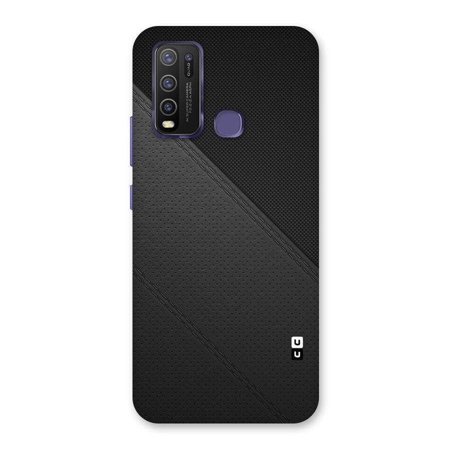 Black Polka Stripe Back Case for Vivo Y30