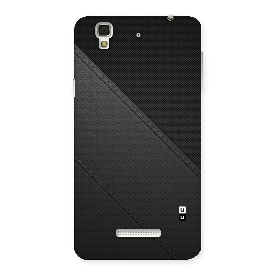 Black Polka Stripe Back Case for Yu Yureka