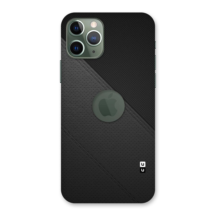 Black Polka Stripe Back Case for iPhone 11 Pro Logo  Cut