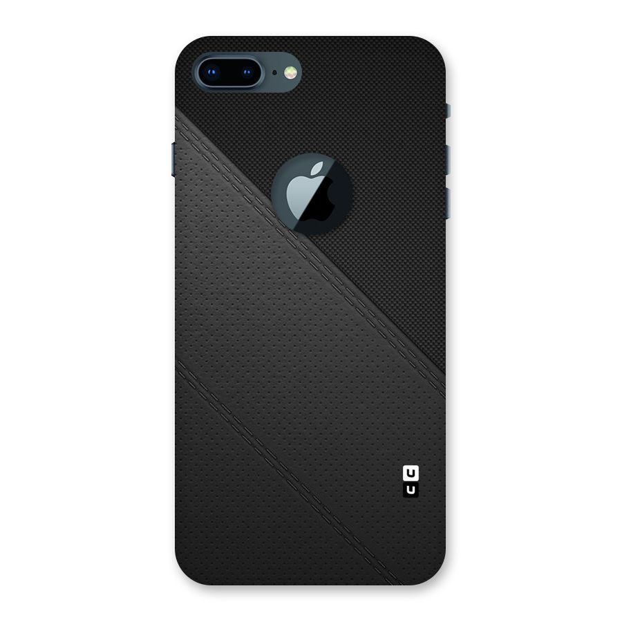 Black Polka Stripe Back Case for iPhone 7 Plus Logo Cut