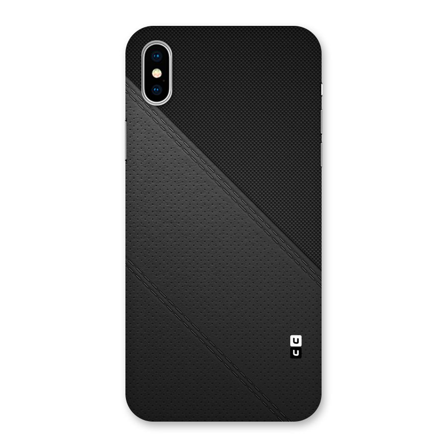 Black Polka Stripe Back Case for iPhone XS