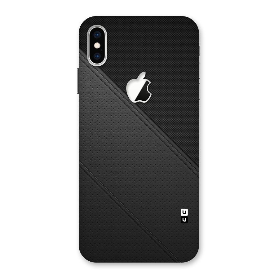 Black Polka Stripe Back Case for iPhone XS Max Apple Cut