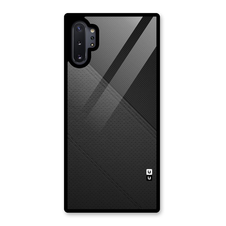 Black Polka Stripe Glass Back Case for Galaxy Note 10 Plus