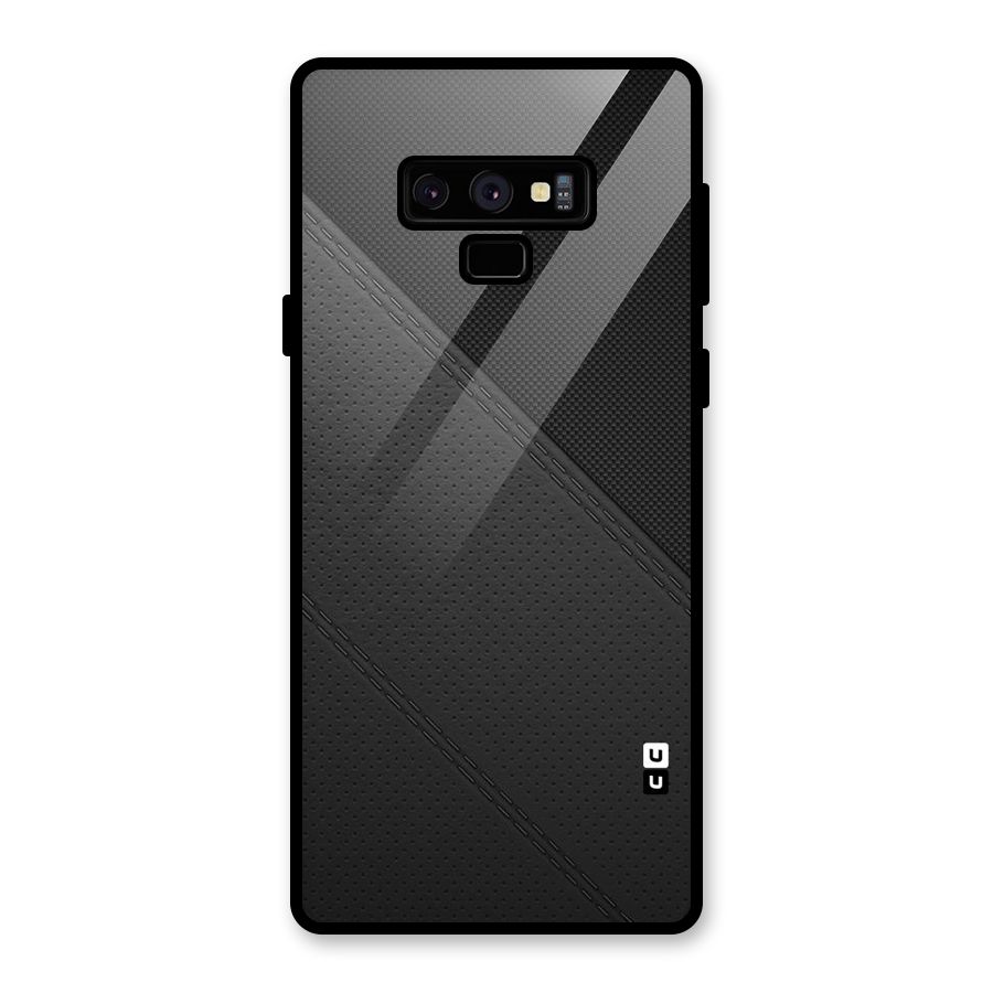 Black Polka Stripe Glass Back Case for Galaxy Note 9