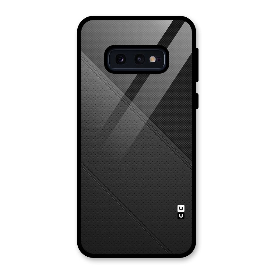 Black Polka Stripe Glass Back Case for Galaxy S10e