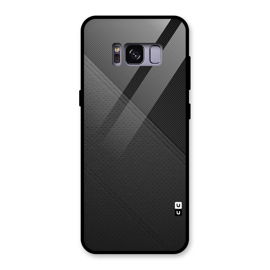 Black Polka Stripe Glass Back Case for Galaxy S8
