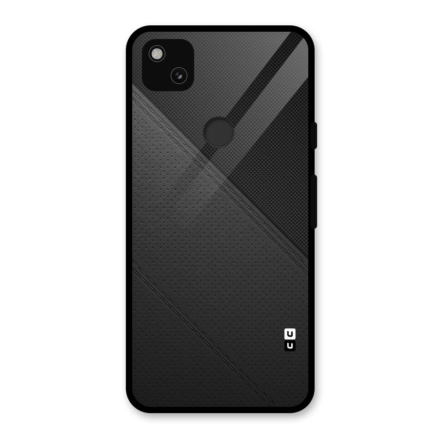Black Polka Stripe Glass Back Case for Google Pixel 4a