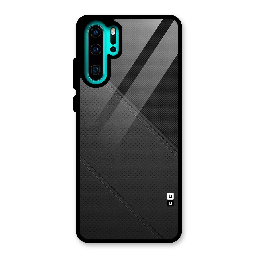 Black Polka Stripe Glass Back Case for Huawei P30 Pro