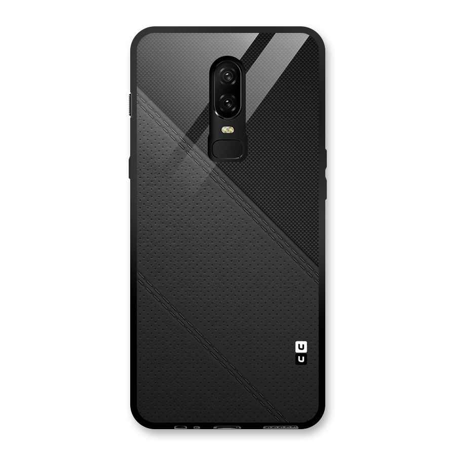 Black Polka Stripe Glass Back Case for OnePlus 6