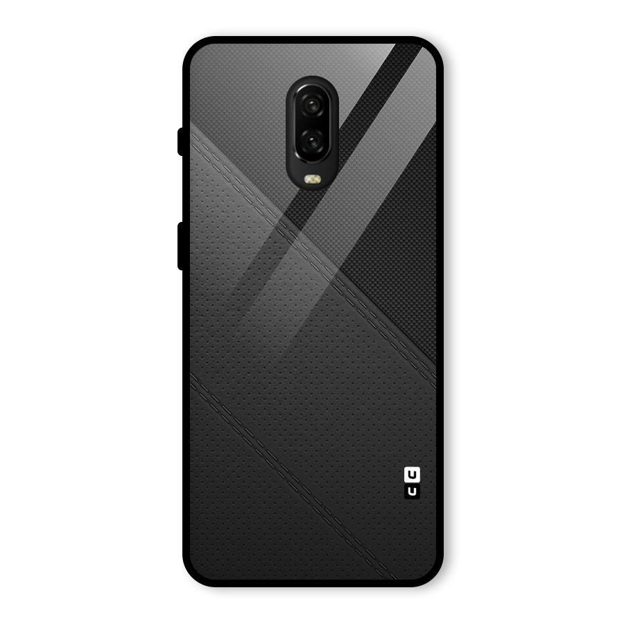 Black Polka Stripe Glass Back Case for OnePlus 6T