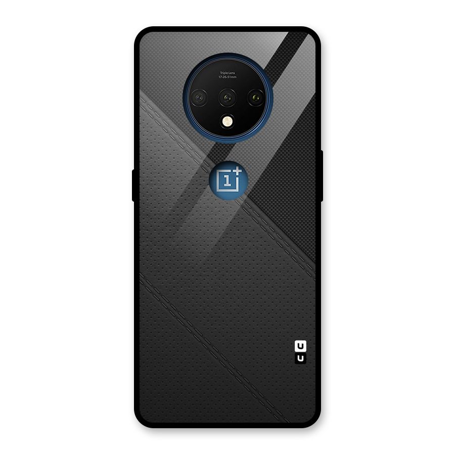 Black Polka Stripe Glass Back Case for OnePlus 7T