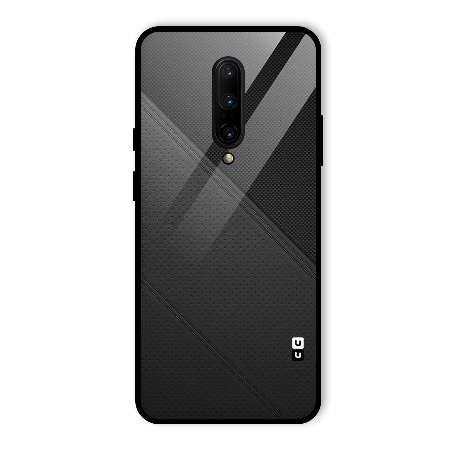 Black Polka Stripe Glass Back Case for OnePlus 7 Pro