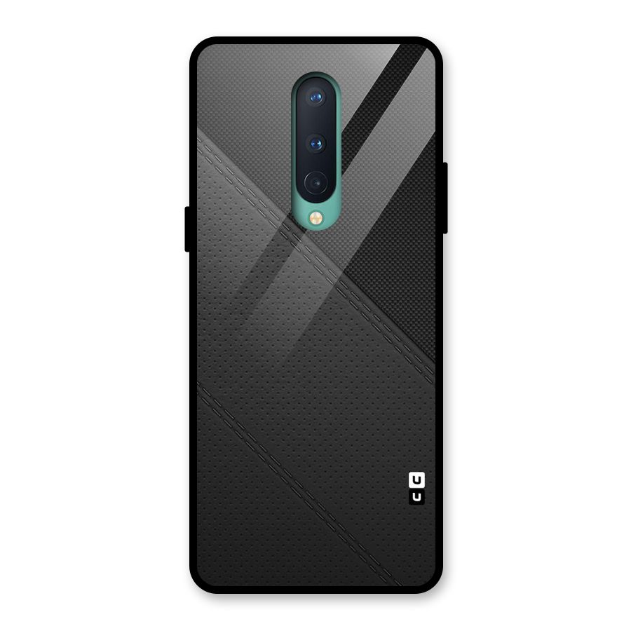 Black Polka Stripe Glass Back Case for OnePlus 8