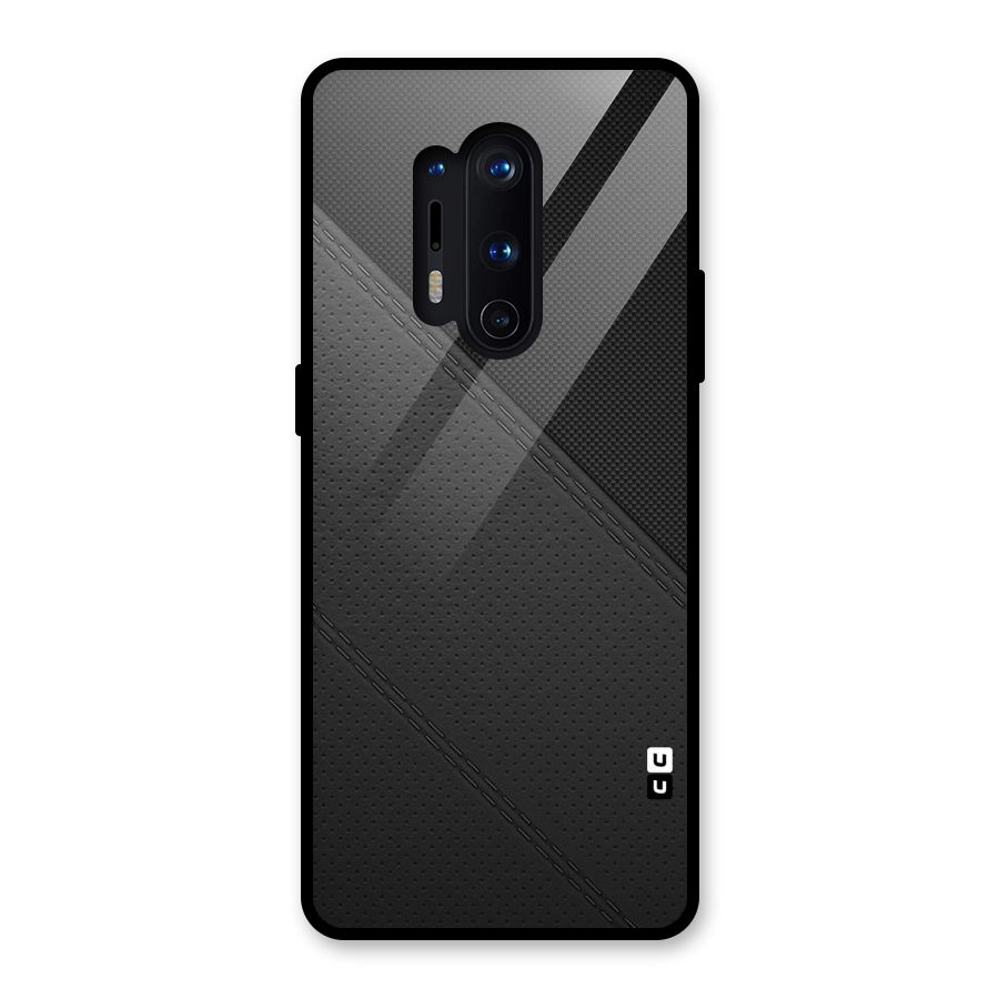 Black Polka Stripe Glass Back Case for OnePlus 8 Pro