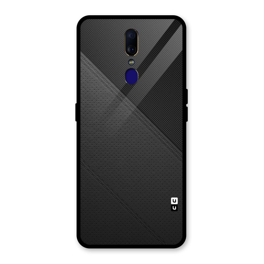 Black Polka Stripe Glass Back Case for Oppo F11
