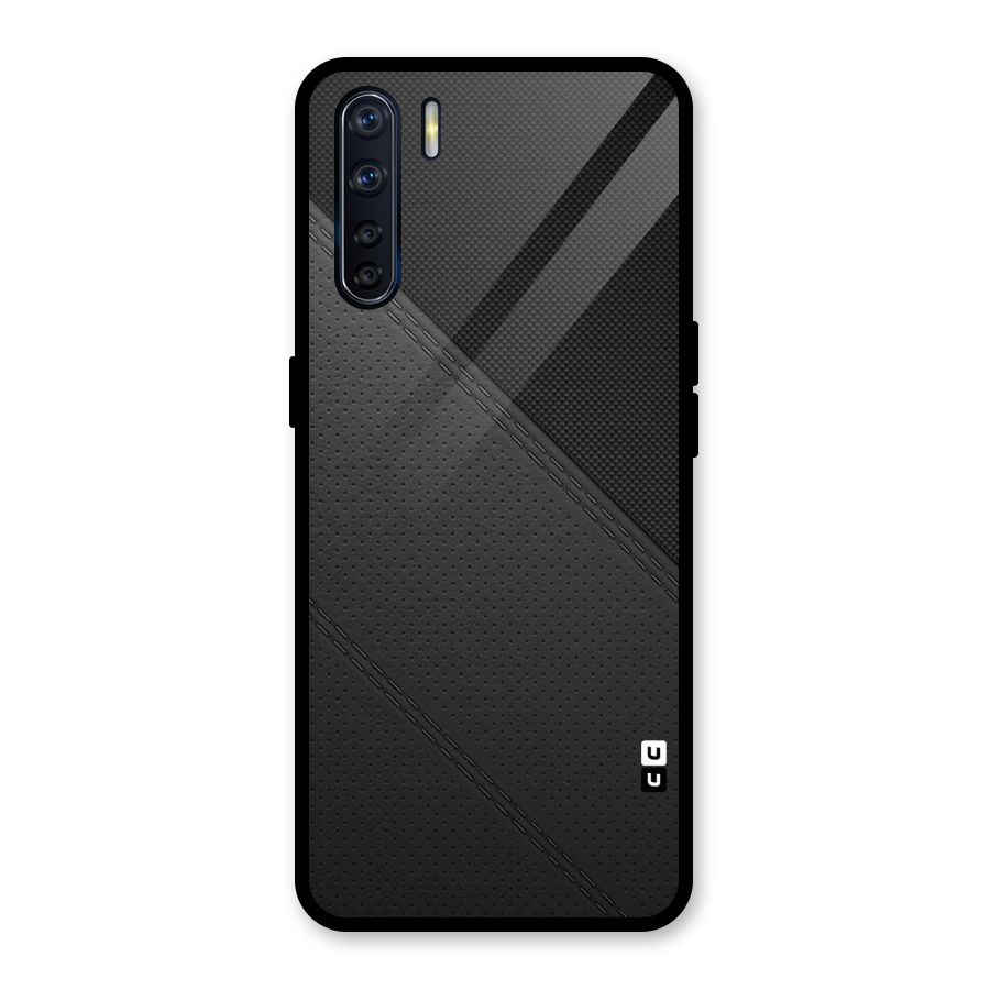 Black Polka Stripe Glass Back Case for Oppo F15