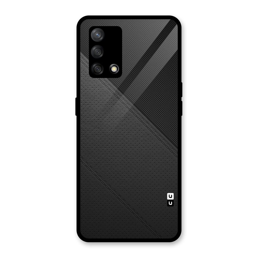 Black Polka Stripe Glass Back Case for Oppo F19