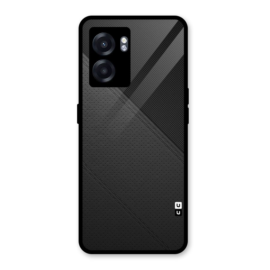 Black Polka Stripe Glass Back Case for Oppo K10 (5G)
