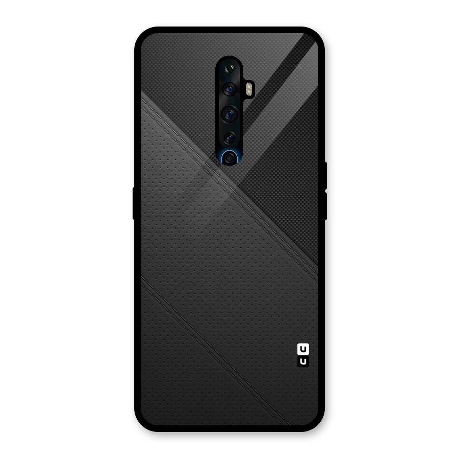 Black Polka Stripe Glass Back Case for Oppo Reno2 Z