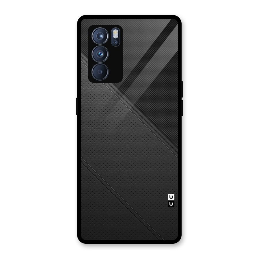 Black Polka Stripe Glass Back Case for Oppo Reno6 Pro 5G
