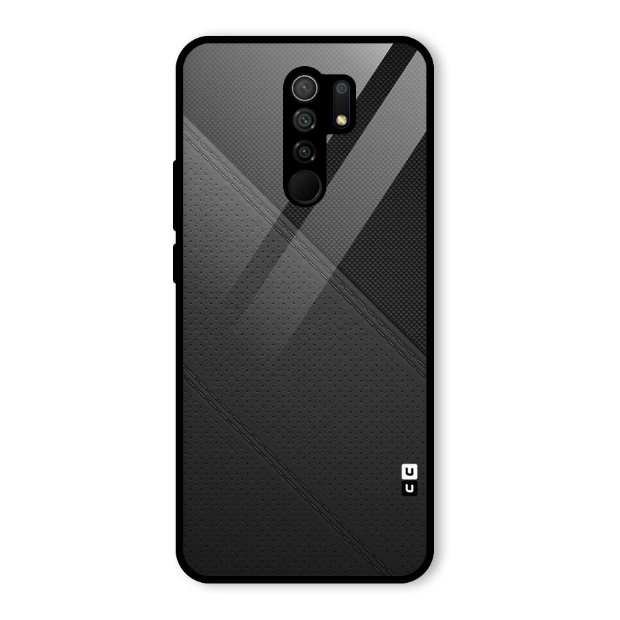 Black Polka Stripe Glass Back Case for Poco M2