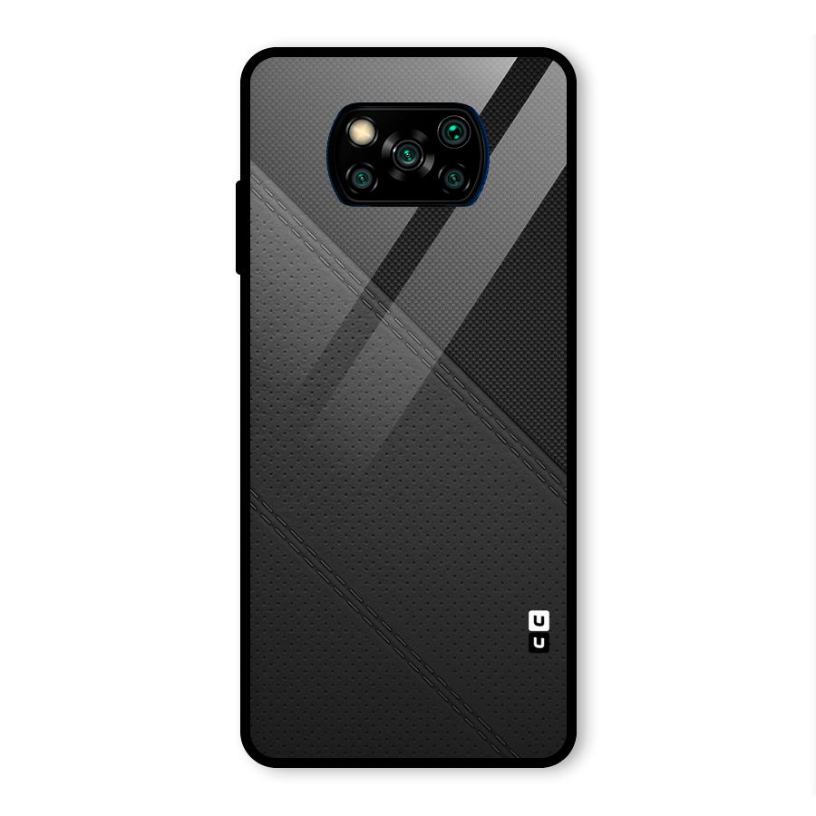 Black Polka Stripe Glass Back Case for Poco X3 Pro