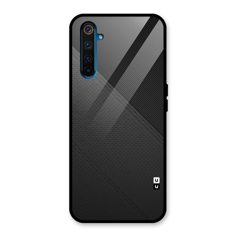 Black Polka Stripe Glass Back Case for Realme 6 Pro