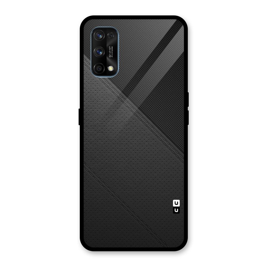 Black Polka Stripe Glass Back Case for Realme 7 Pro