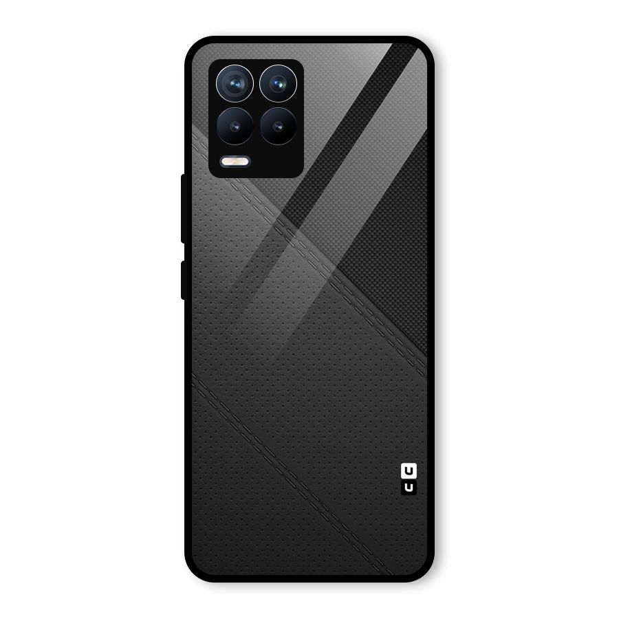 Black Polka Stripe Glass Back Case for Realme 8