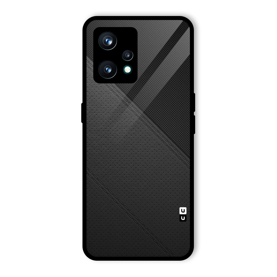 Black Polka Stripe Glass Back Case for Realme 9 Pro Plus 5G