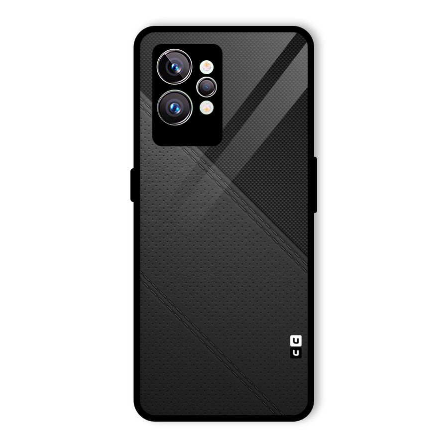 Black Polka Stripe Glass Back Case for Realme GT2 Pro