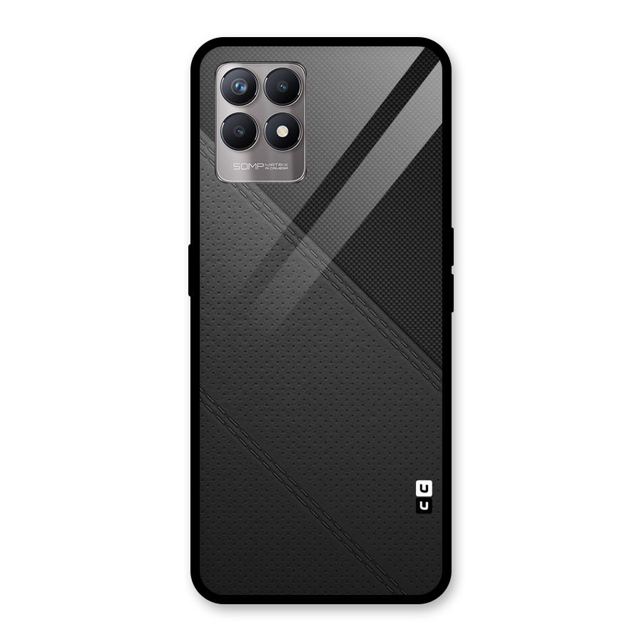 Black Polka Stripe Glass Back Case for Realme Narzo 50