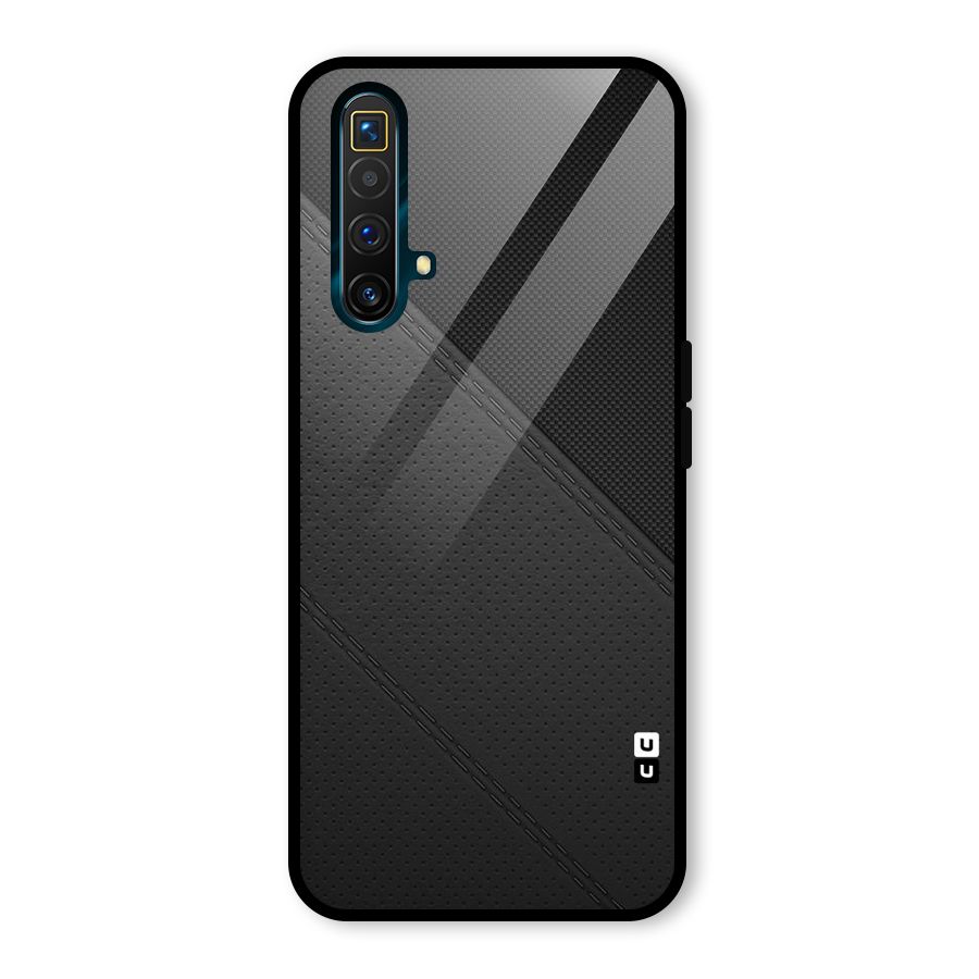 Black Polka Stripe Glass Back Case for Realme X3 SuperZoom