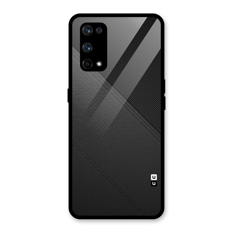 Black Polka Stripe Glass Back Case for Realme X7 Pro