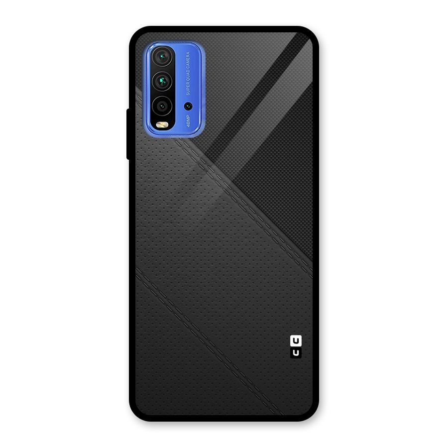 Black Polka Stripe Glass Back Case for Redmi 9 Power