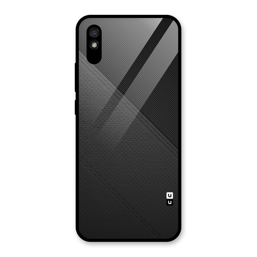 Black Polka Stripe Glass Back Case for Redmi 9i